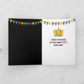 24e Anniversaire Sparkler En Verre De Bière Carte (Intérieur)