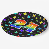 24e Evenement: Vet, Leuk, Kleurrijke Regenboog 24 Papieren Bordje (Gekanteld)