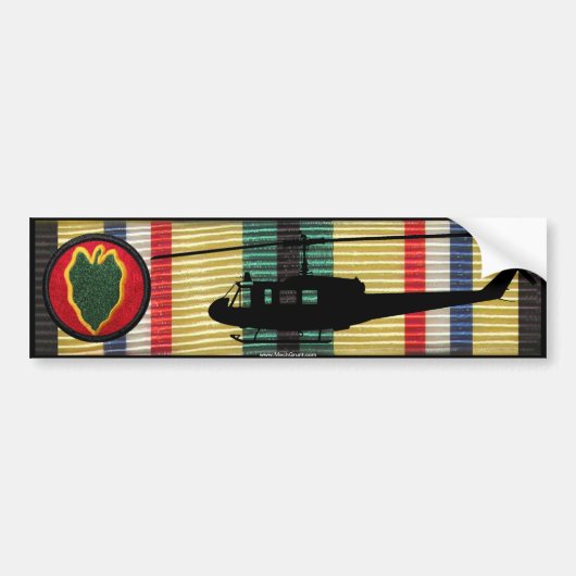 24e Inf. Div. UH-1 Huey SWACM Bumpersticker (Voorkant)
