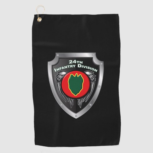 24e Infanteriedivisie Gepersonaliseerd Golfhanddoek (Voorkant)