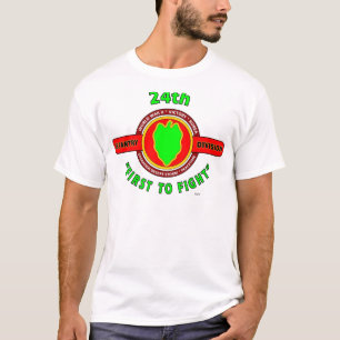 24E INFANTRY DIVISION "EERST TO FIGHT" PRODUCTEN T-SHIRT