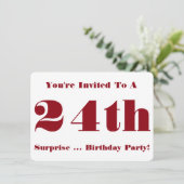 24e Invitation de fête d'anniversaire surprise, ro (Debout devant)