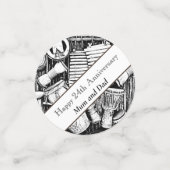 24e Jubileum bewerkbaar Confetti (Kleine voorkant)