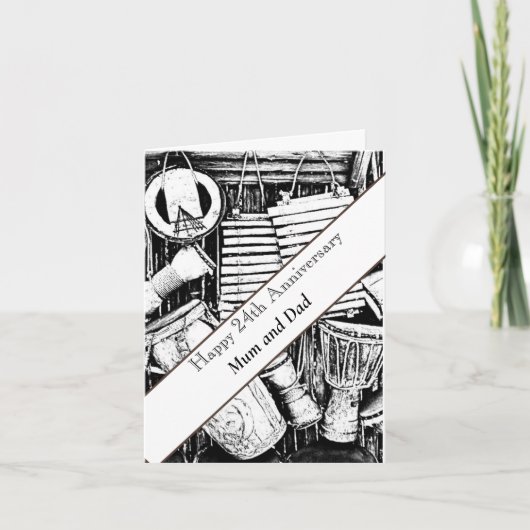 24e Jubileum bewerkbaar Kaart (Voorkant)