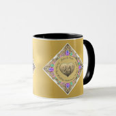 24e Mariage Opal Anniversaire Mug (Devant droit)