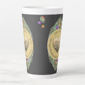 24e Opaal Huwelijksjubileum Handdoek Latte Mok (Voorkant)