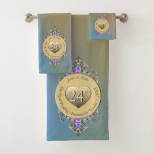 24e Opal Bruiloft Jubileum Bad Handdoek