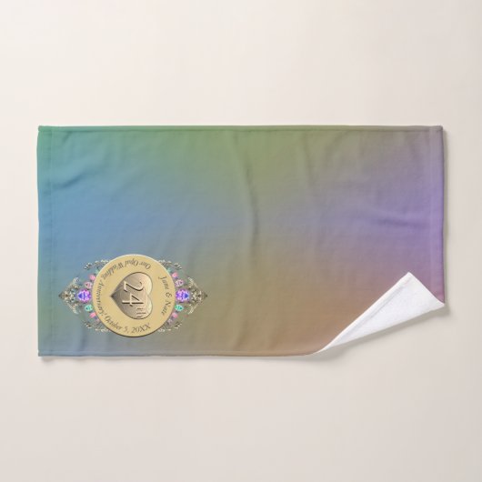 24e Opal Bruiloft Jubileum Bad Handdoek (Handdoek)
