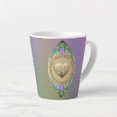 24e Opal Bruiloft Jubileum Latte Mok (Rechterhoek)