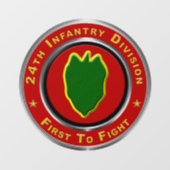 24e sector infanterie, gekanaliseerd raamsticker (Vel)