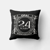 24E trouwdag opal Kussen (Achterkant)