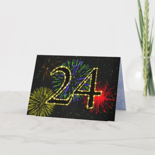 24e uitnodiging van de Birthday Party (Voorkant)