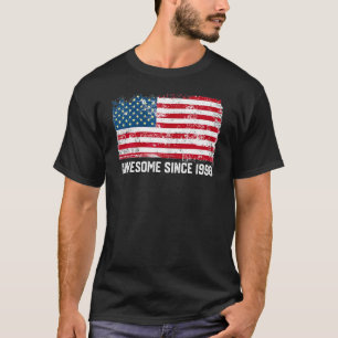 24e verjaardag Amerikaanse vlag Geweldige sinds 1 T-shirt