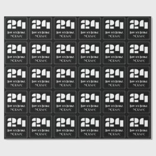24e verjaardag: Art Deco Geïnspireerde look "24" e Cadeaupapier