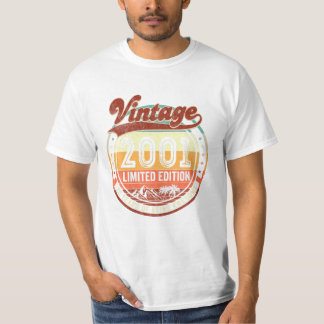 24e verjaardag Decoratie Vintage 2001 T-shirt