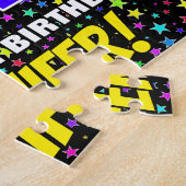 24e verjaardag — Fun, kleurrijk Star Field Pattern Legpuzzel (Zijkant)