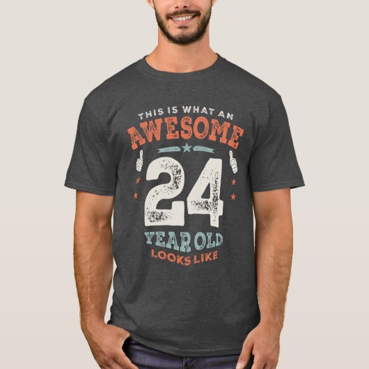 24e verjaardag Funny 24 jaar oud T-shirt (Voorkant)