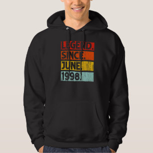 24e verjaardag Legende sinds juni 1998 24 jaar Hoodie