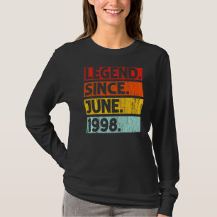 24e verjaardag Legende sinds juni 1998 24 jaar T-shirt