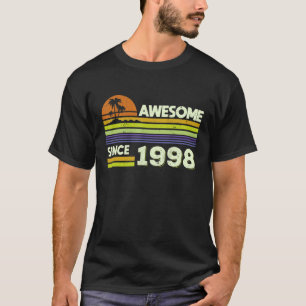 24e verjaardag Mannen Vrouwen Geweldige sinds 1998 T-shirt