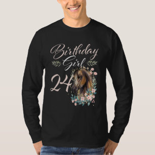 24e verjaardag meisje paard 24 jaar oud bday t-shirt