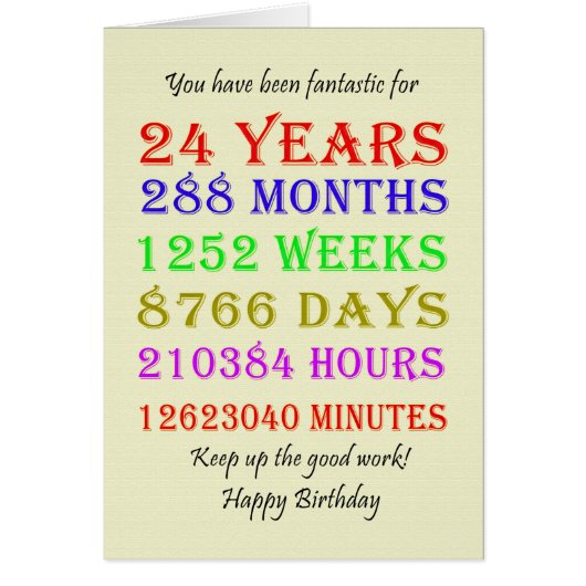 24e verjaardag Mijlpalen (Voorkant)