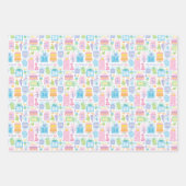 24e verjaardag Pastel Roze Cake Cadeaus Ballons Inpakpapier Vel (Voorkant 2)