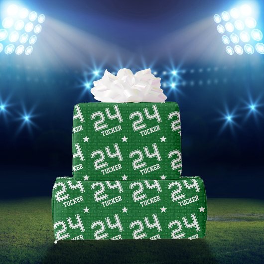 24e Verjaardag Tucker Aangepaste Naam Typografie G Cadeaupapier