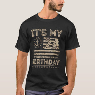 24e verjaardag Zeiler Amerikaanse Nautical Zeilen T-shirt