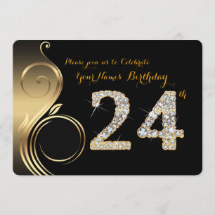 24ème, Invitation Anniversaire, Numéro Diamant, Ph