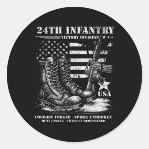 24th Infantry Victory Division: moed en opoffering Ronde Sticker
