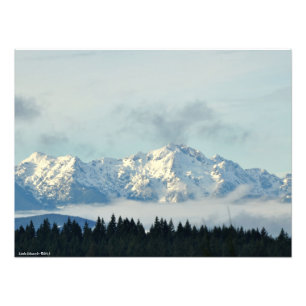 24x18 Het Olympisch gebergte Foto Afdruk