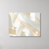 24x18" Sandy Tornado Trend Abstracte Kunst Beige Canvas Afdruk (Voorkant)