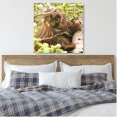 24x24 Gewatteerd canvas (glanzend) met porcupine Afdruk (Insitu (Slaapkamer))