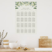 24x36" 20 Tafels van 10 Zitkaarten Poster (Keuken)