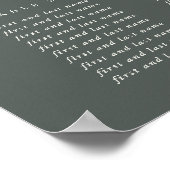 24x36" 25 Tableaux de 10 places Poster (Coin)