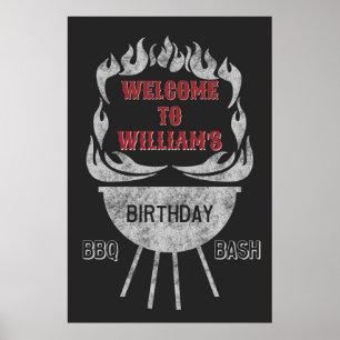 24x36 BBQ Welkomstbord & Poster op feestdag