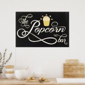 24x36 Chalkboard Popcorn Bar Sign. Poster (Keuken)