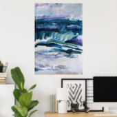 24x36 Poster de Paysage marin, Plage, Peinture océ (Bureau à domicile)