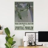 24x36 Problème spirituel Poster politique (Bureau à domicile)