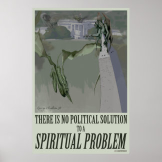 24x36 Problème spirituel Poster politique