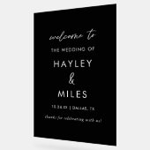 24x36 Zwarte Minimalistische Trouwbegroeting Acryl Bord (Hoek)