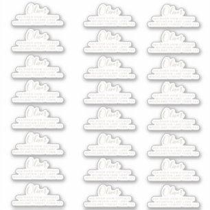 24x het Klassieke Handtekening GOLD White van het  Sticker