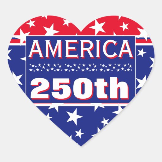 250 AMERIKA HART STICKER (Voorkant)