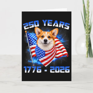 250 Amerika Jaar 1776 2026 Corgi Hondenliefhebbers Kaart