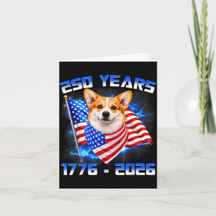 250 Amerika Jaren 1776 2026 Corgi Hondenliefhebber Kaart