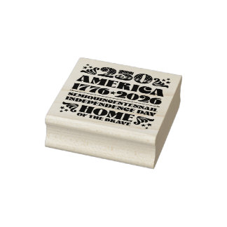 250 Amerika Onafhankelijkheidsdag 2026 Hout Art St Rubberstempel