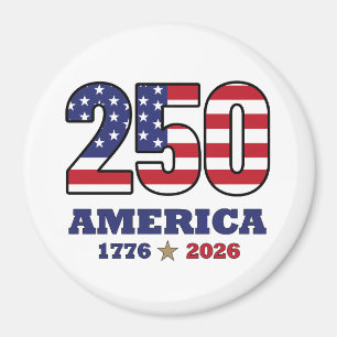 250 Amerika Patriotische Vlag Ontwerp 1776 2026 Magneet