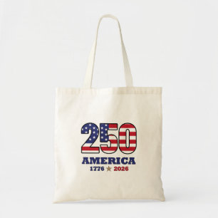 250 Amerika Patriotische Vlag Ontwerp 1776 2026 Tote Bag