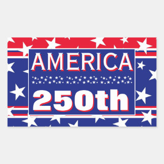 250 AMERIKA RECHTHOEKIGE STICKER